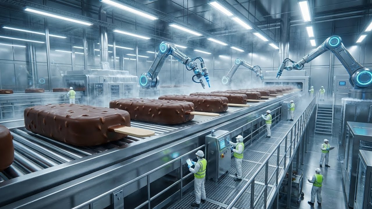 Inside a Modern Ice Cream Factory 🍦 From Fresh Milk to Frozen Ice Cream Bars