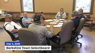 Berkshire Selectboard Meeting | 05/04/2026