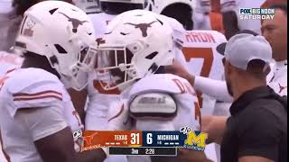 Davis Warren Throws Interception to Derek Williams Jr | #3 Texas vs #10 Michigan