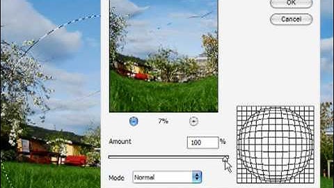 Make a fisheyeeffect in Photoshop