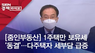[줌인부동산] 1주택만 보유세 ‘동결’…다주택자 세부담 급증