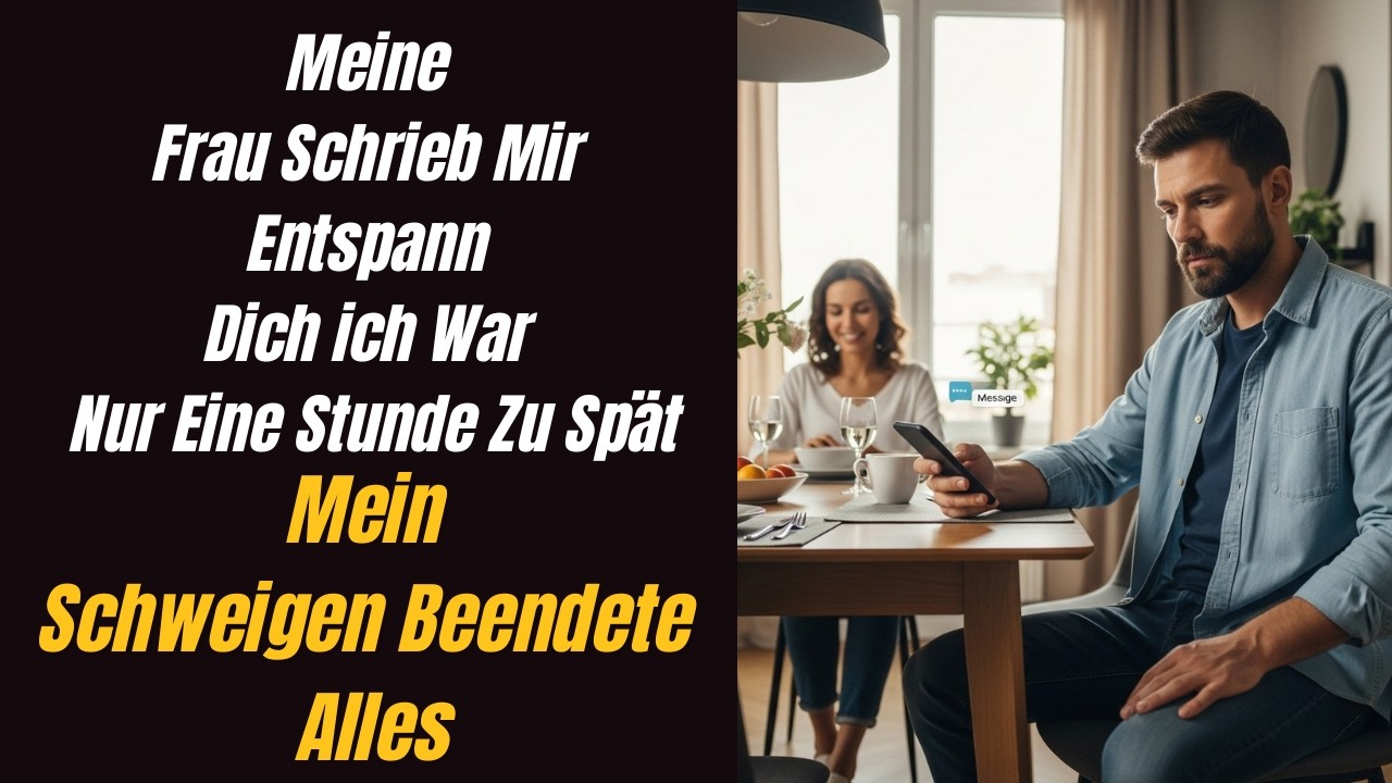 Meine Frau schrieb mir Entspann dich ich war nur eine Stunde zu spät – Mein Schweigen beendete alles