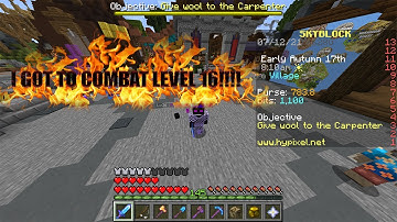 GETTING TO COMBAT LEVEL 16!!!!! (Hypixel Skyblock)