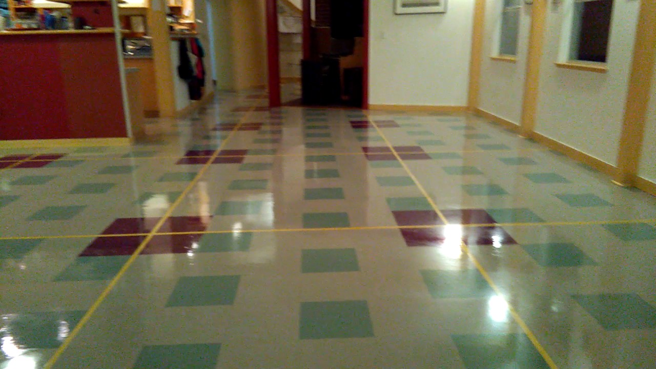 Vct Floor Strip And Wax Youtube