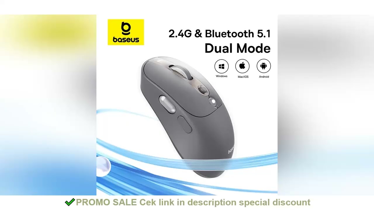 Baseus Bluetooth Wireless Mouse Rechargeable Ergonomic Mice Digital Display Two Scroll Wheels Custom