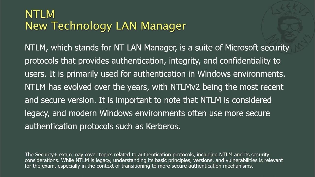 NTLM - New Technology LAN Manager - YouTube