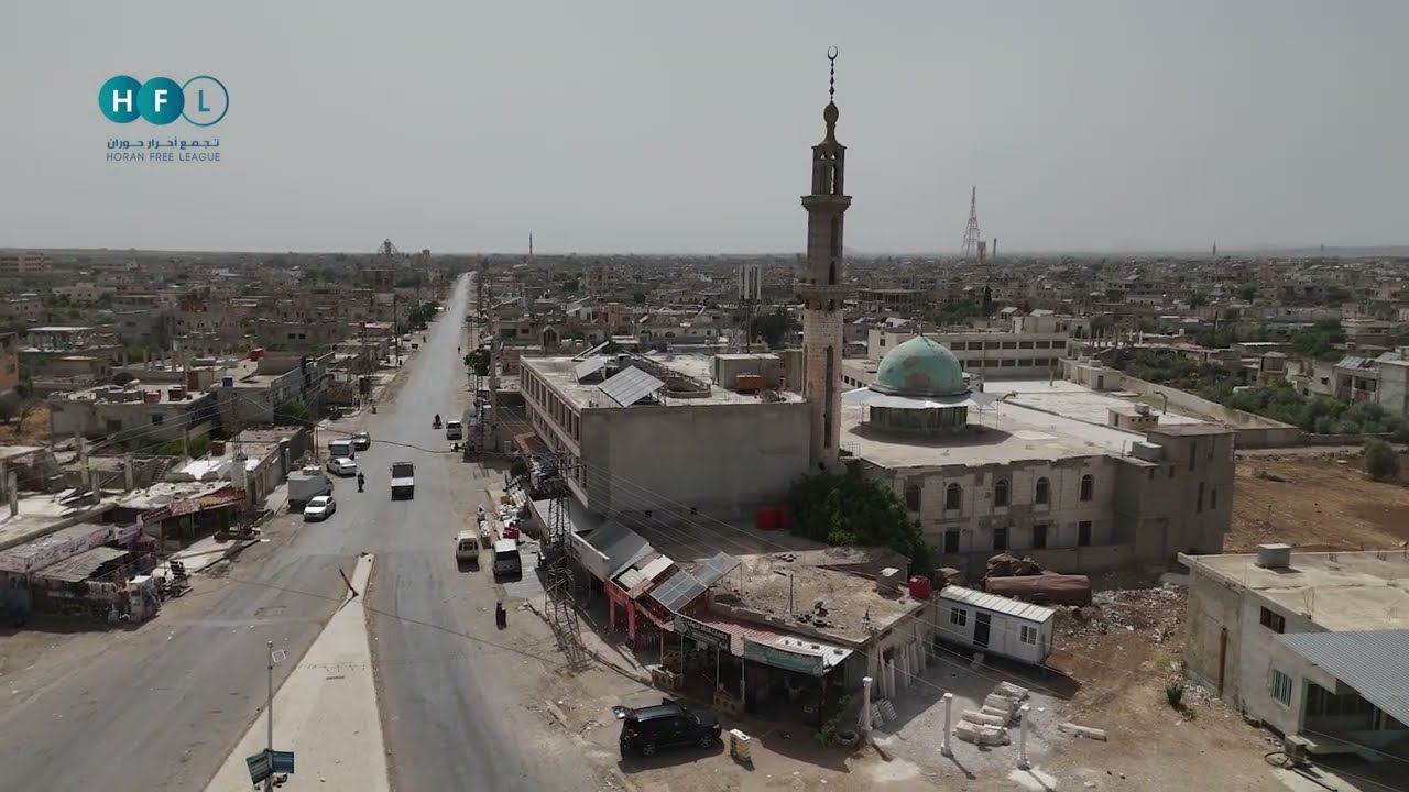 مشاهد جوية من مدينة الشيخ مسكين بريف درعا الأوسط.