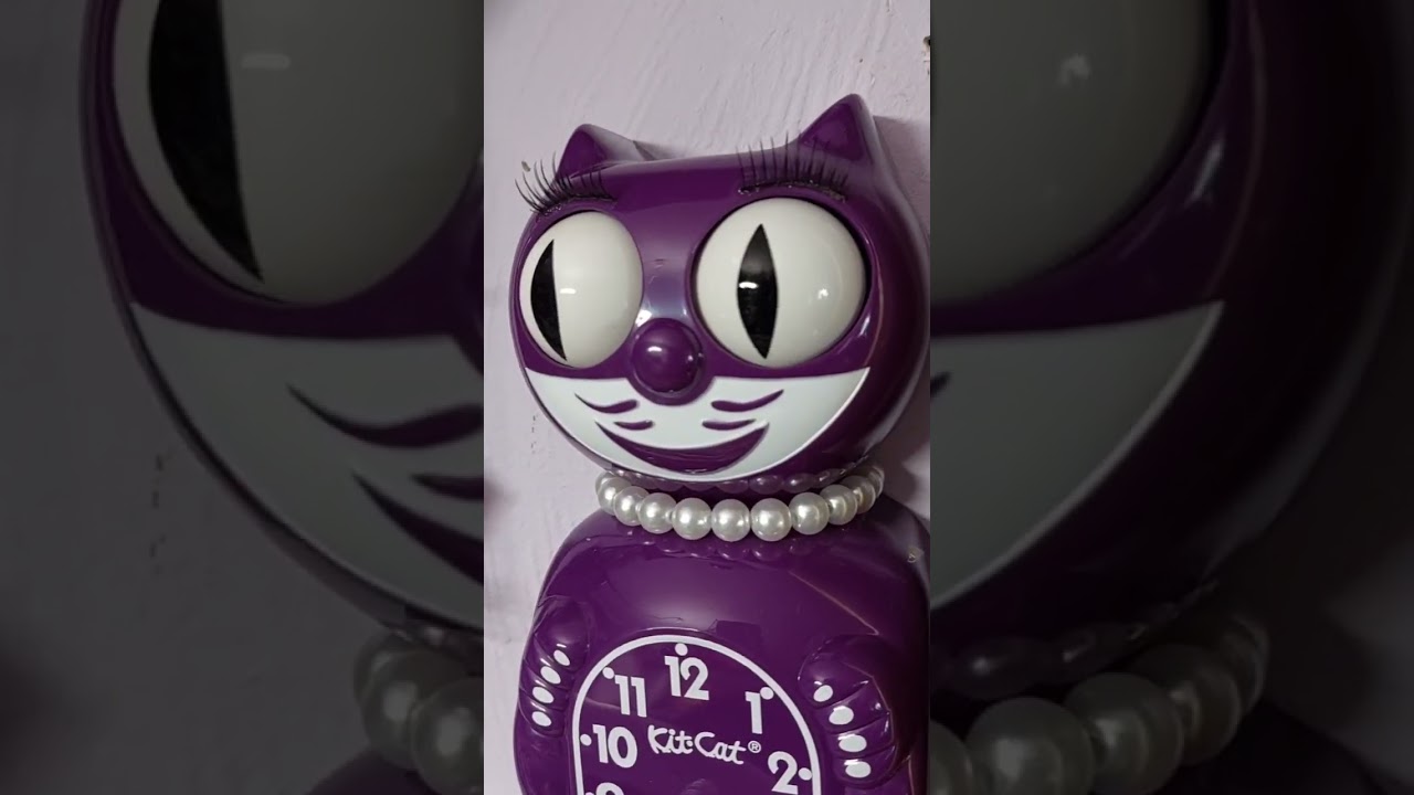 Kit cat clock purple