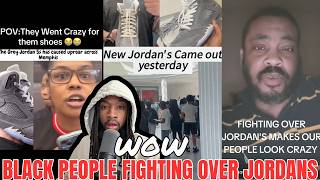 Black Culture Is TERRIBLE - Crowds Line Up and Arguing/Fighting Over Jordan Wolf Grey 5 Sneakers.