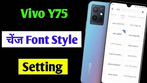 vivo y75 me font style change kaise kare | vivo y75 change font style setting | vivo y75 5g