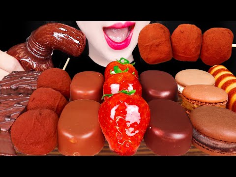 ASMR Chocolate Dessert Ice Cream 초콜릿 디저트 아이스크림 먹방 Mukbang, Eating