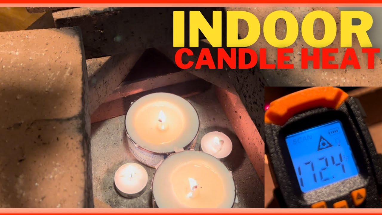 Emergency heat for indoor use, candle brick heater