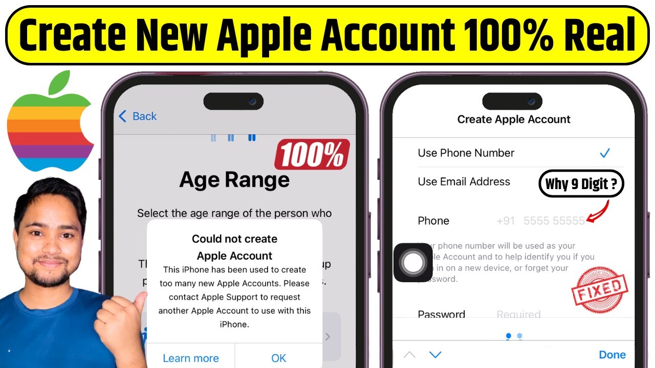 Create New Apple Account 100 Working New Method Could Not Create 