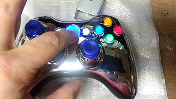 Custom Chrome and Blue Light up controller from quickdrawmods.com