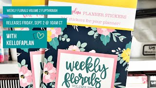 Weekly Florals  Volume TwoSticker Book Flipthrough- Releases 9/2/22 10am ct