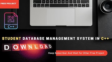 Student database management system in c++ | Free Download
