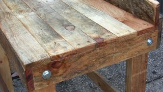 Building a simple workbench out of pallets