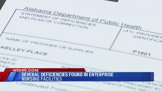 Several deficiencies found from ADPH in Enterprise nursing facilities
