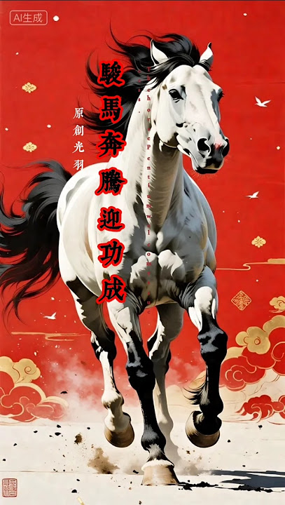 新年歌 骏马奔腾迎功成#新年快乐2026#新年快乐 #新年
