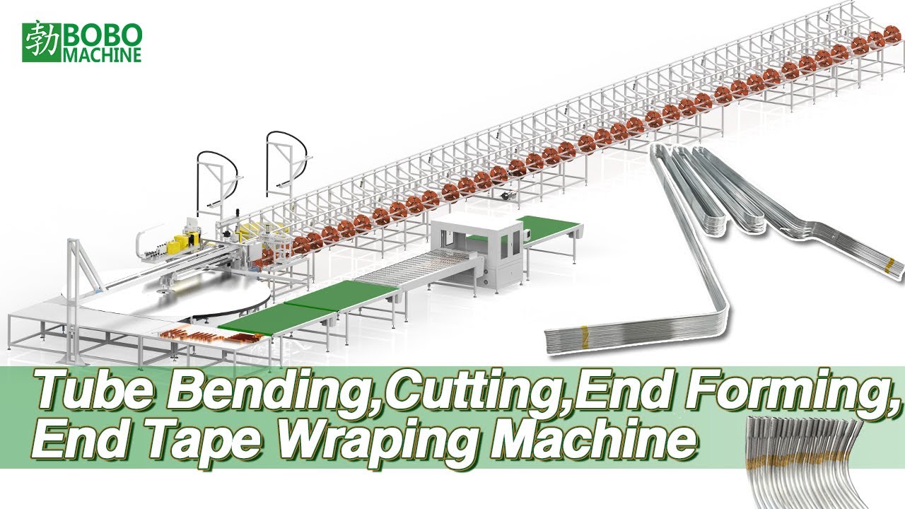 Serpentine Bending,End forming And End Tape Wraping Machine For Condenser