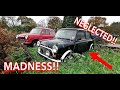 RARE MINI graveyard!! Classic CARS left to ROT!! MG METRO!!!!!