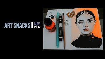 Art Snacks May 2016: unboxing, product testing, and speed drawing