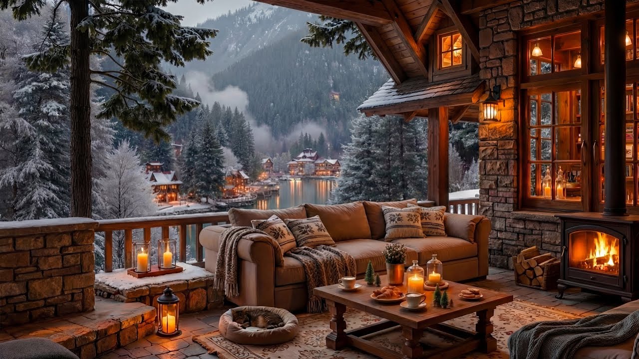 Хорошее настроение с успокаивающим январским зимним джазом ⛄ Уютная атмосфера кофейной веранды