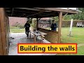 Construction of the walls for the carport of the #rangerover with the help of my wife😀