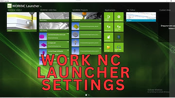 WORK NC LAUNCHER SETTINGS  HINDI TUTORIALS #tipsofdaycadcam #worknc #machine