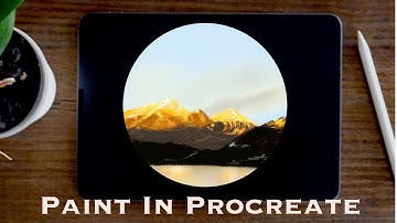 How to Draw Sun Reflecting on Mountains in Procreate Tutorial | Paint with Basic Brushes| The ProArt