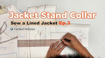 Jacket Stand Collar Pattern Drafting | Jacket Making Series Ep.3