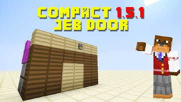 Minecraft 1.5 Tutorial - Compact Jeb Door - 2x2 Piston Door ! ! !