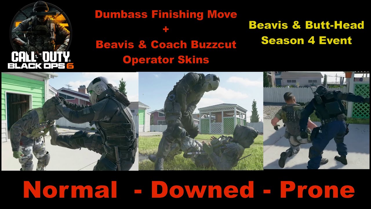 Coach Skin Cod Dumbass Finishing Move + Beavis & Coach Buzzcut skins - COD: BO6 S4 ...