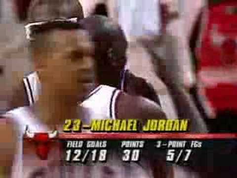 Michael Jordan vs Clyde Drexler and Portland Trail...