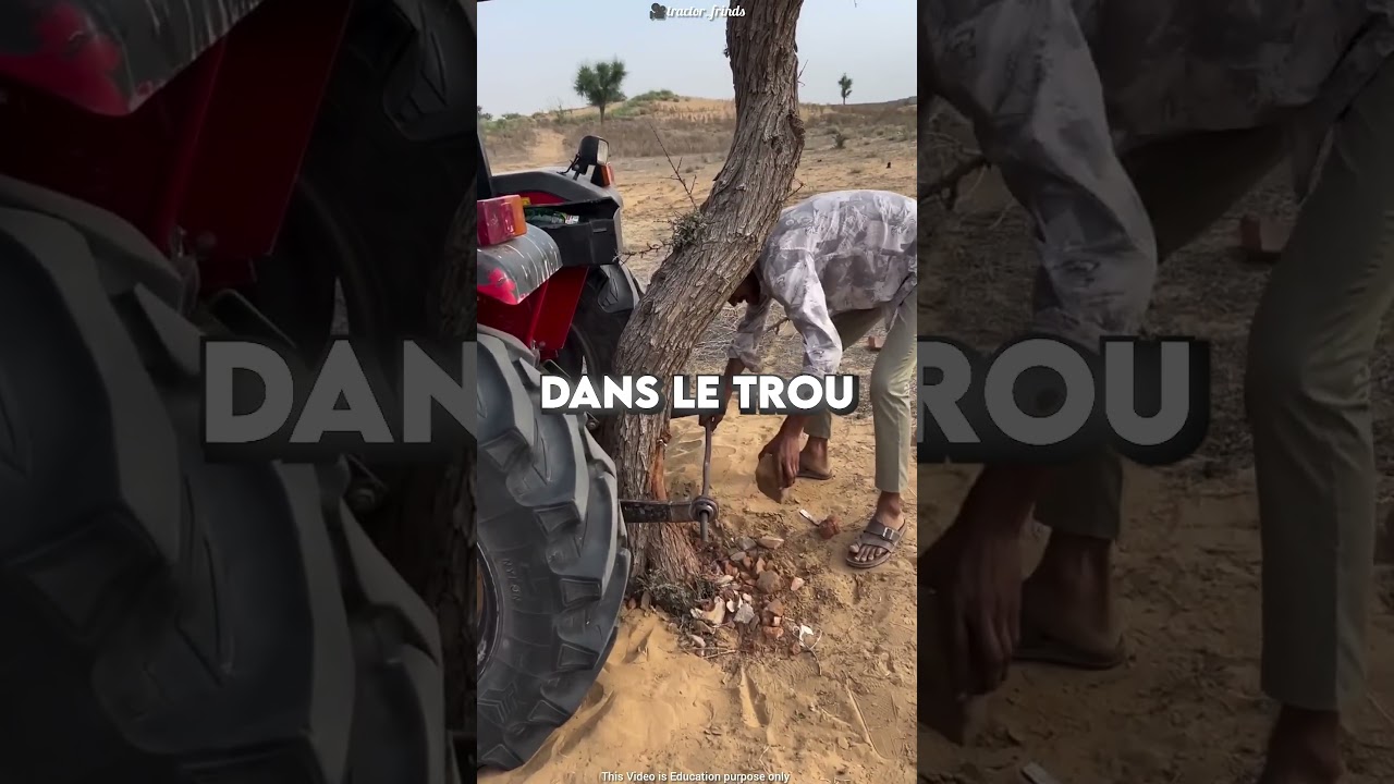 🚜😳 Il a réparé la route avec son tracteur