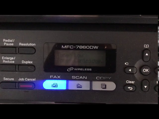 Brother MFC printer- How To Clear Low Toner Error. MFC 7860DW - YouTube