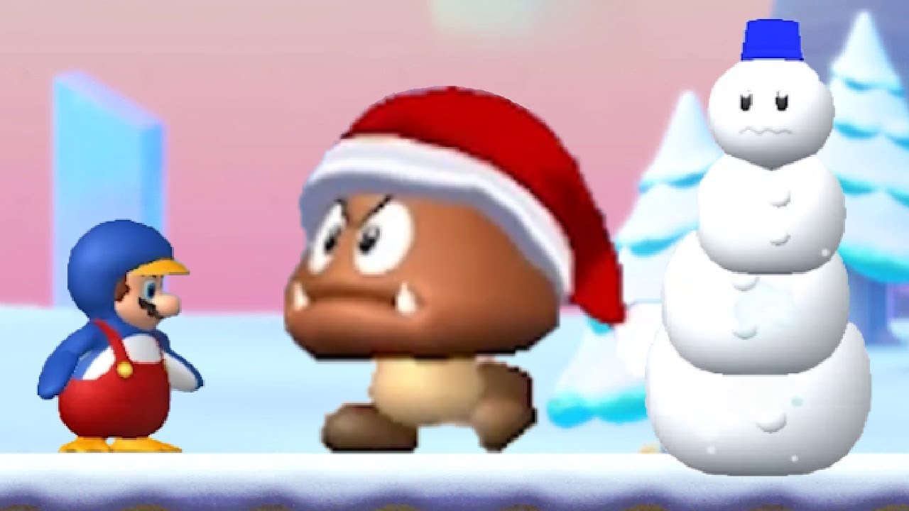 Newer Super Mario Bros Wii 100% Walkthrough - World 5 - Freezeflame Glacier & Volcano (4K HD)