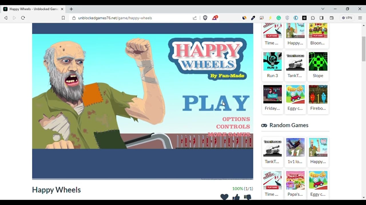 Happy Wheels Unblocked✔️88kGames✔️Strong enough to try