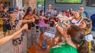 Stein Hoisting Contest at my Greek Restaurant