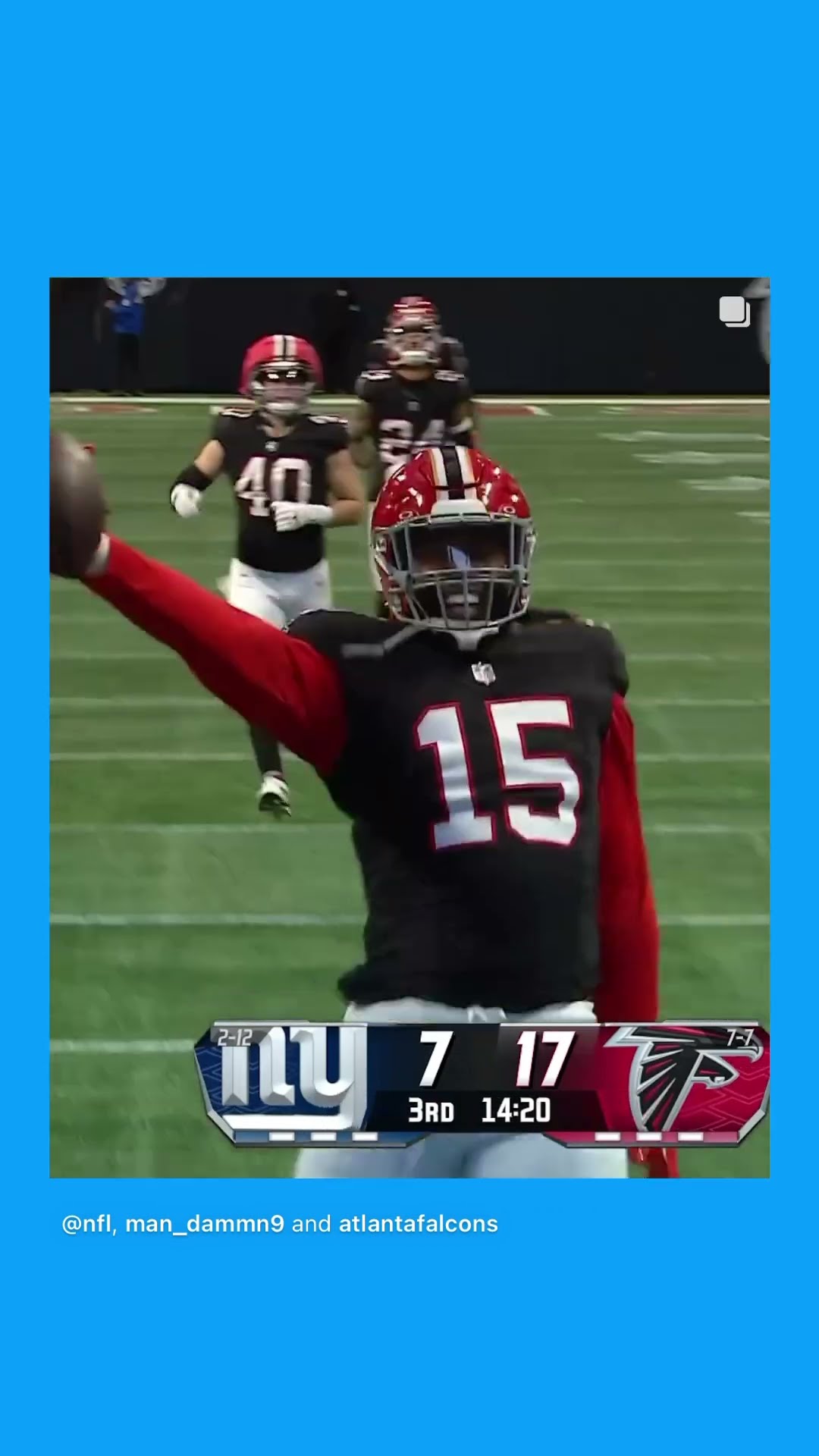 Second pick six of the day #hoodnews #atlantafalcons #MatthewJudon #newyorkgiants #omg #DrewLock #i