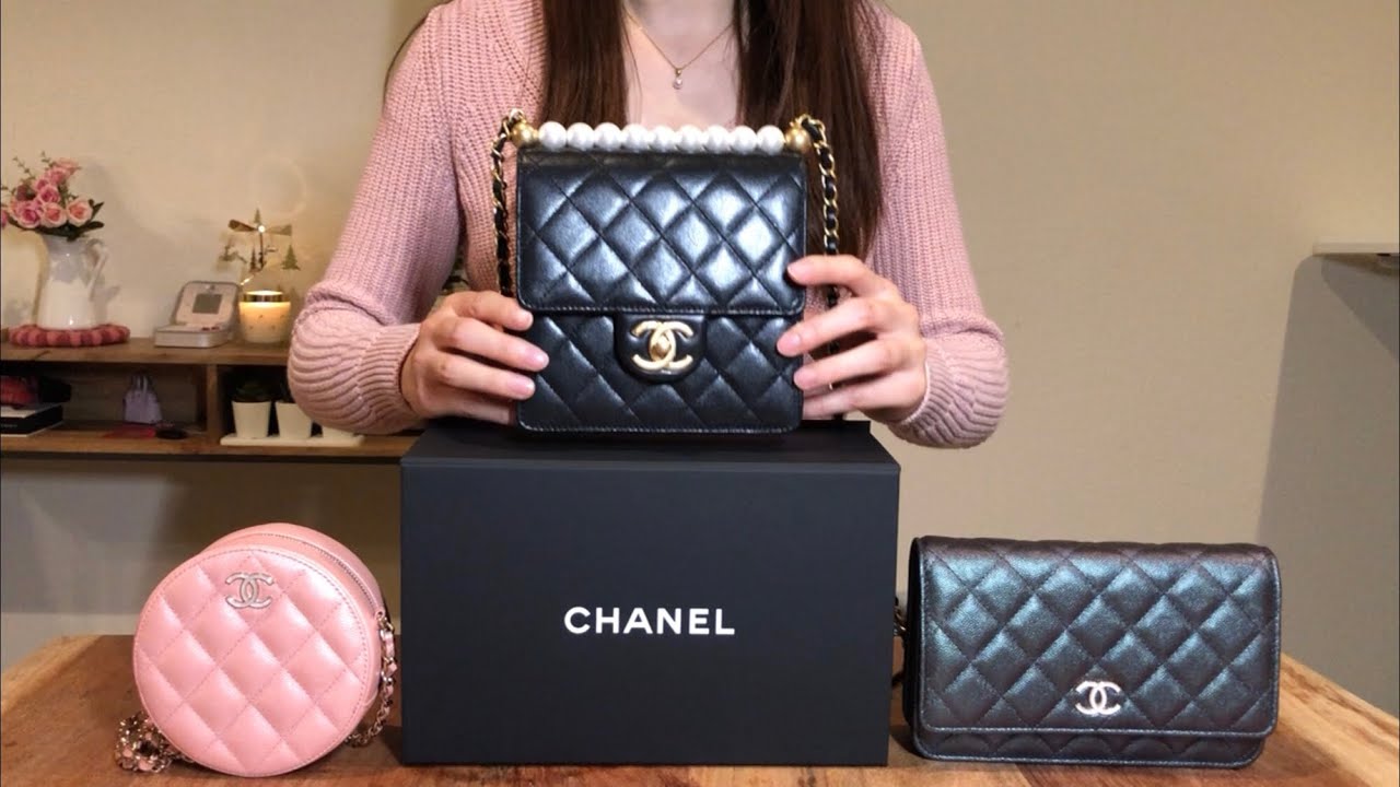 Unboxing Chanel 20C Pearl Flap Bag?Chanel 2020 Cruise Review & Mod Shot |  Chanel WOC?Round Clutch - YouTube