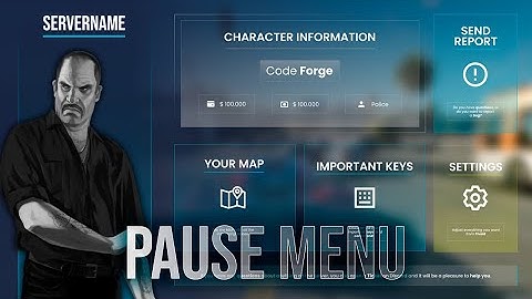 [ESX/QB] Advanced PAUSE MENU with "Commands & Keys" UI / FiveM Script