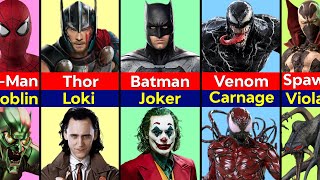 Superheroes And Their Arch Enemy