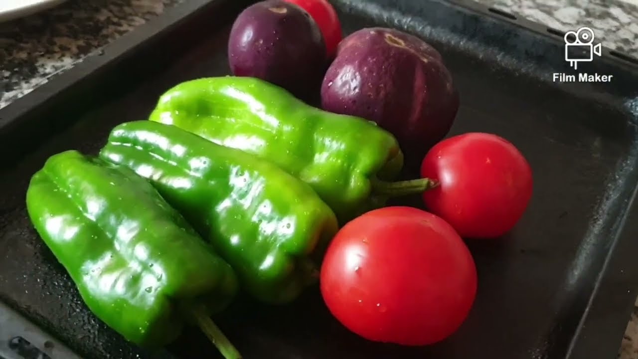 تكتوكة بالفلفل و الباذنجان و الطماطم لذيذة و صحية و سريعة التحضير 