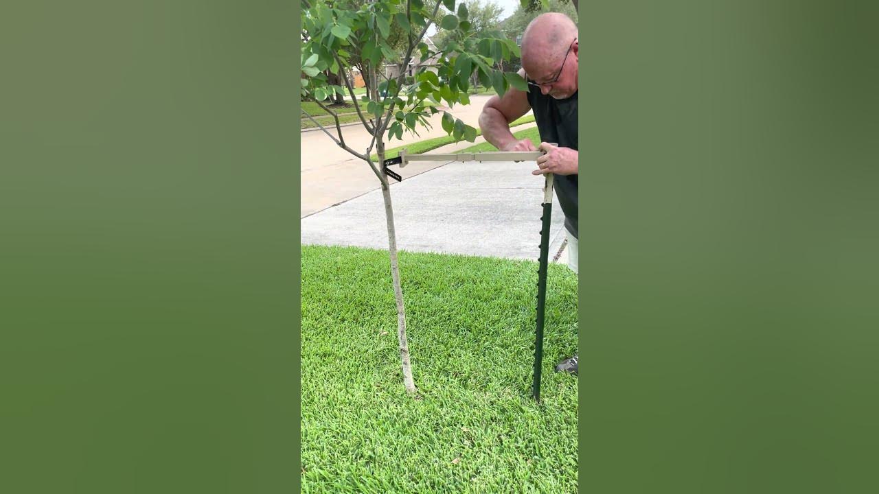 T Post Install of the 360 Tree Stabilizer quick and easy, less than 30