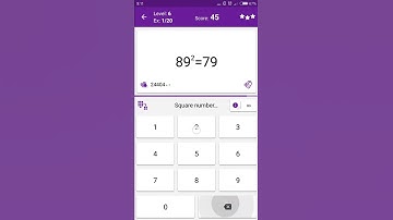 Math Tricks - Training mode - square numbers between 80 and 89 - level 006 (Number Keyboard)