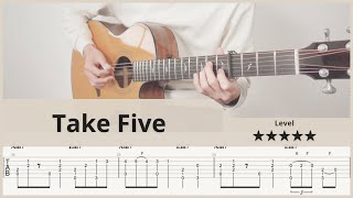 【TAB】Take Five - Fingerstyle Jazz Guitar  ソロギター - The Dave Brubeck Quartet【タブ】