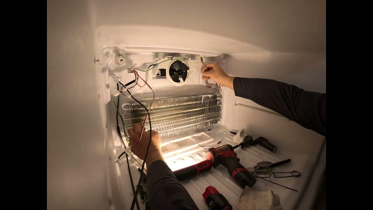 Как поменять алюминиевый испаритель в холодильнике, в реальном времени ...