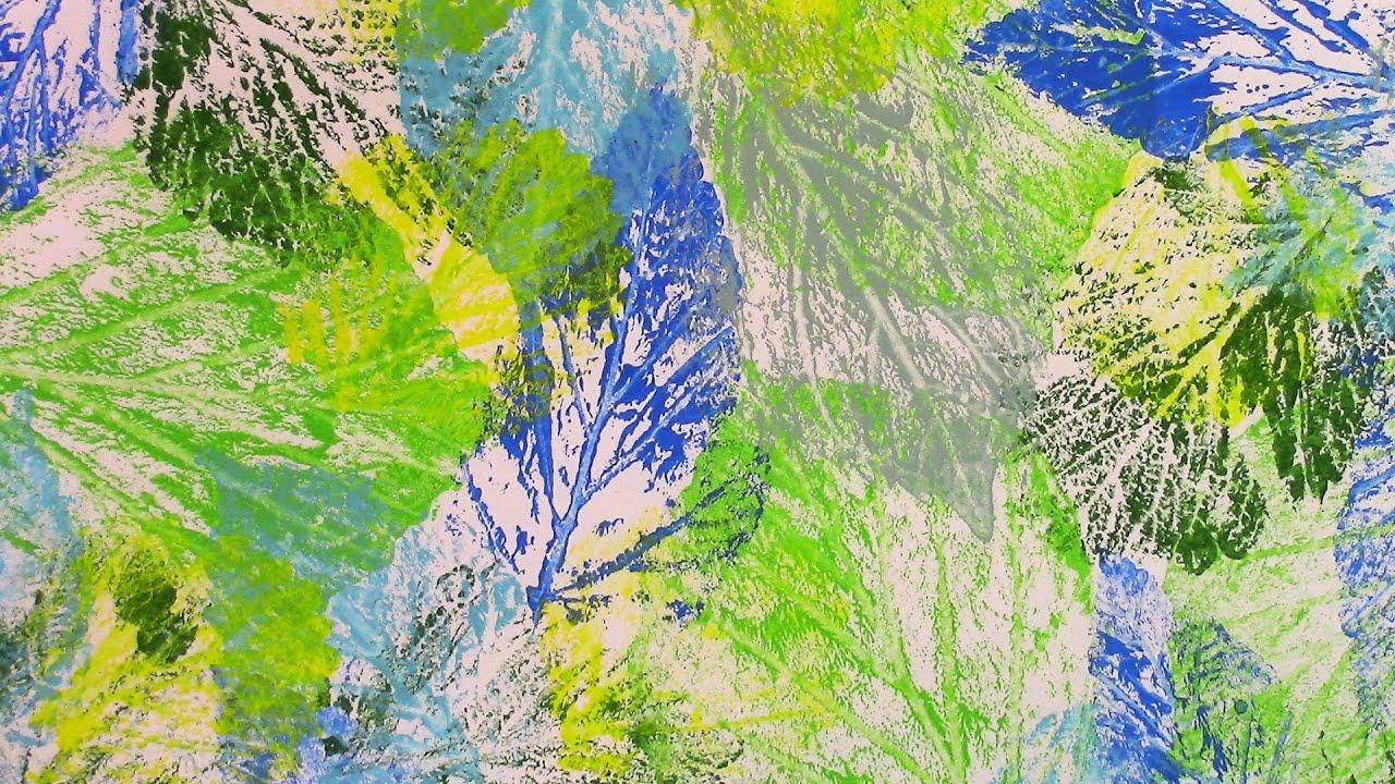 Printed Papers - printing with leafs / bedruckte Papiere - drucken mit Blättern