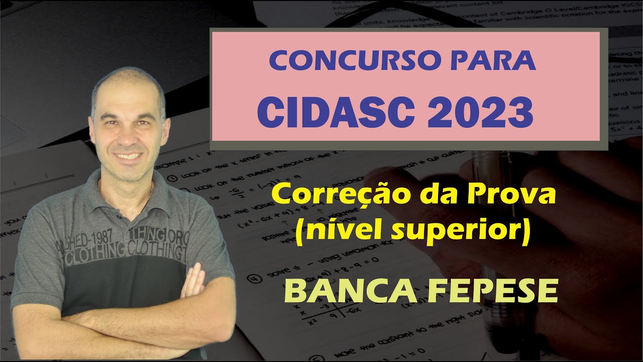 FEPESE PERDEU A MÃO 💀💀 Correção da prova da CIDASC 2023 (Nível Superior)